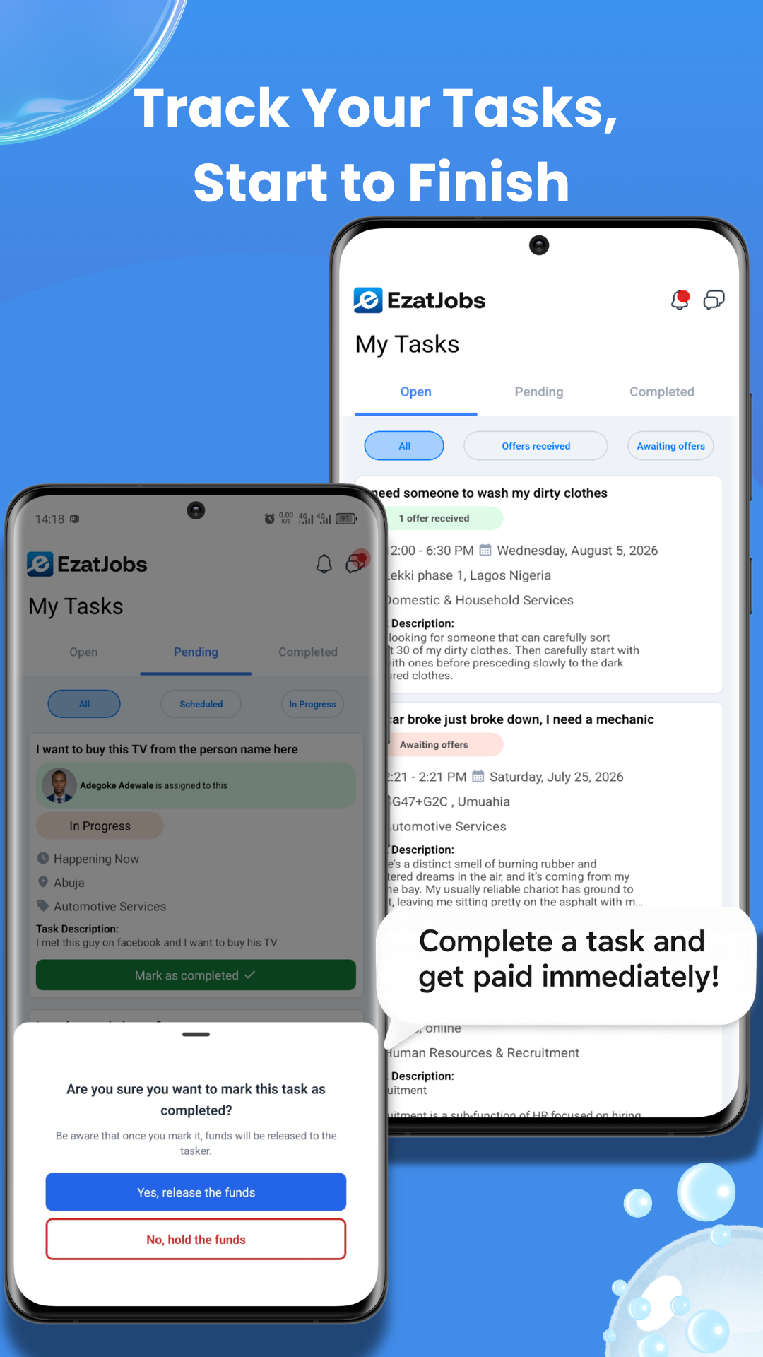 EzatJobs app screen